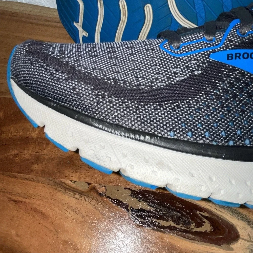 Brooks‎ Glycerin 18 Men's Running Shoes Size 12 Blue Black Gray Cushion Sneakers